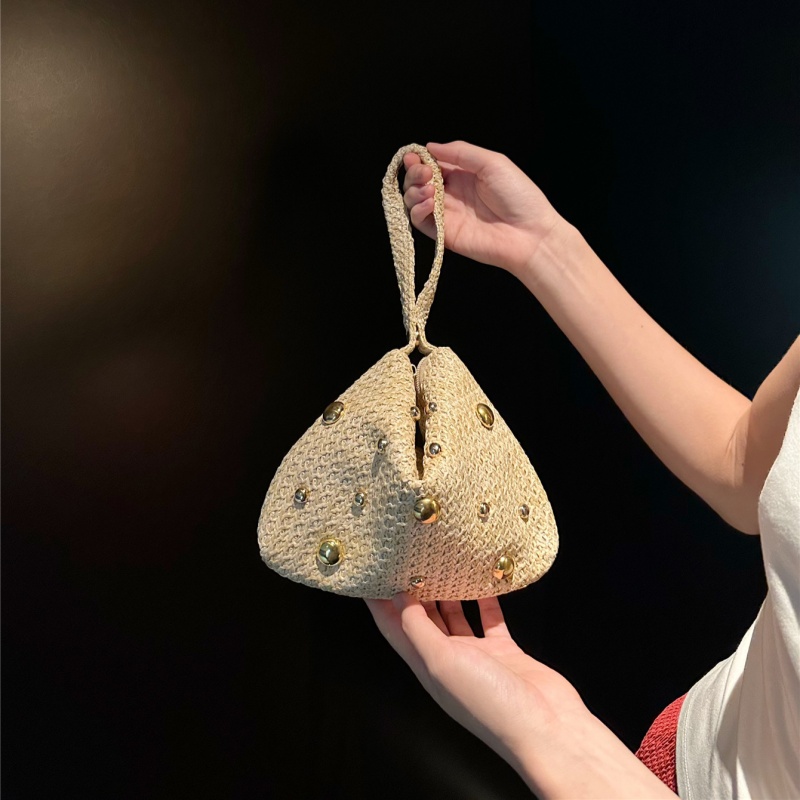 Bolso de mano triangular de pa - Women'S Raffia Bags reseña y precio