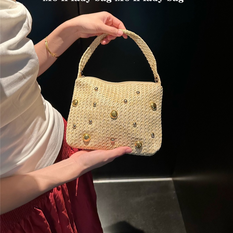 Bolso de mano triangular de pa - Women'S Raffia Bags reseña y precio